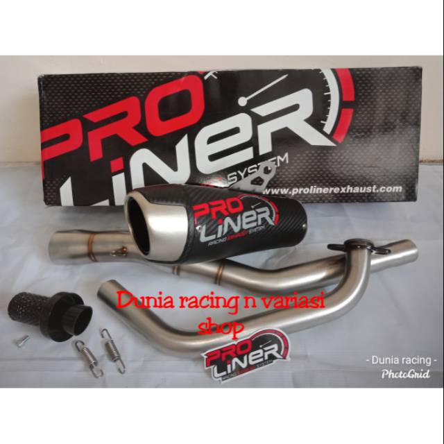 Knalpot Proliner TR 2 Carbon Karbon short Sonic 150 R CBR 150 New CB 150 Vixion GSX 150 R15