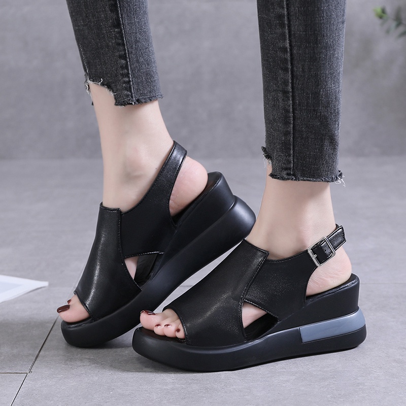 MB63-SW08 Sandal Wanita Wedges Sandal Cewek Hak Tinggi IMPOR COD Termurah