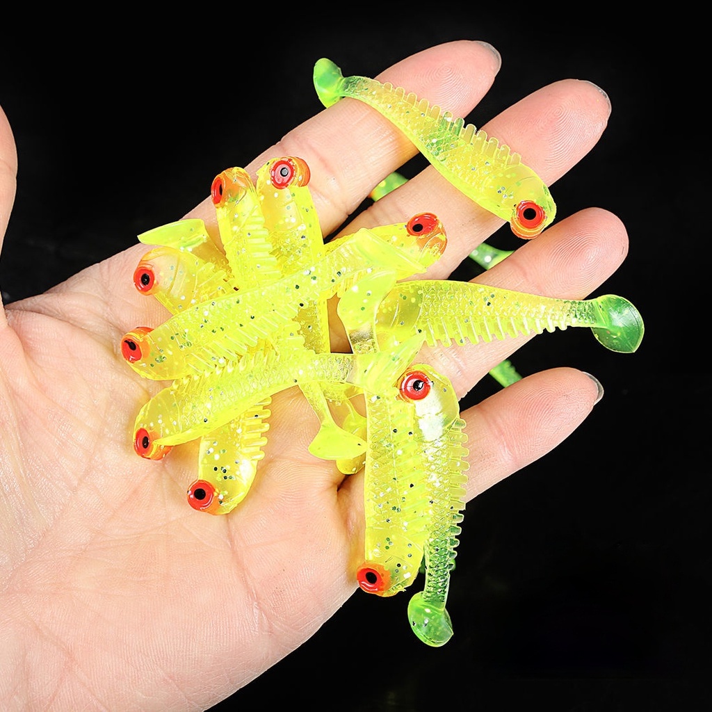 (5.5Cm) Umpan Pancing Soft Bait Bentuk Ikan Imitasi Dengan Mata Kail