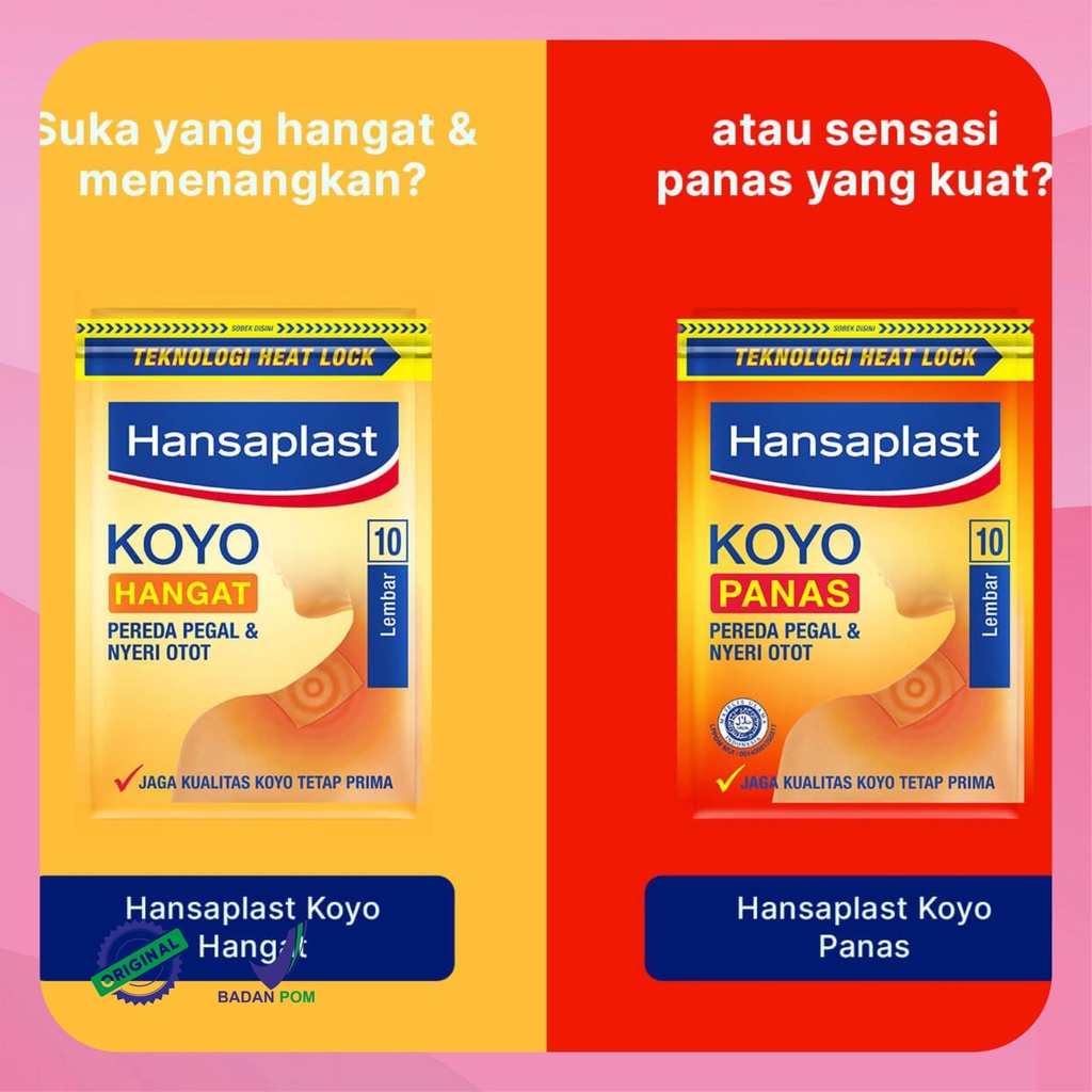 Hansaplast Koyo Pereda pegal &amp;Nyeri Otot/Panas/Hangat/10Lembar