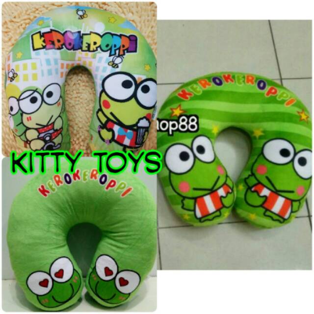 Boneka bantal leher keroppi