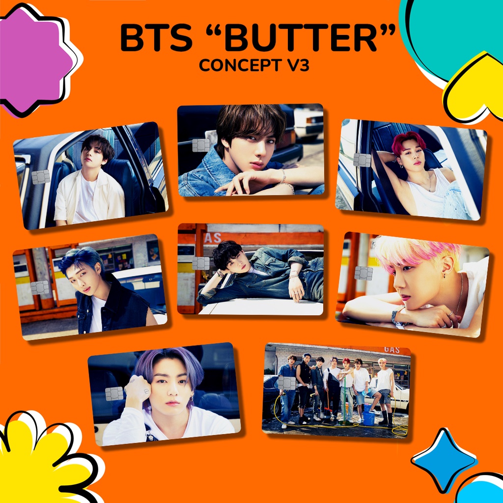 BTS BUTTER Ver 3 SPECIAL HOLOGRAM LOVE | GARSKIN / STICKER KARTU ATM / SKIN KARTU ATM / DEBIT / CREDIT / EMONEY / FLAZZ | CARDSKINS