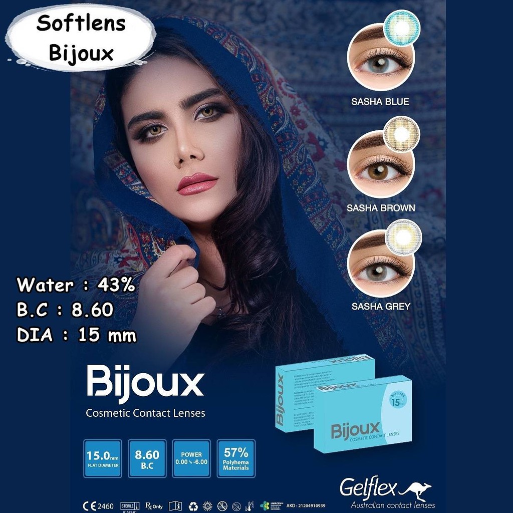 Softlens Bijoux Sasha Grey Brown Blue