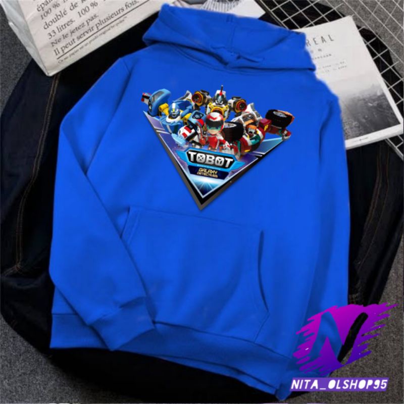 Hoodie anak tobot galaxy sweater kartun anak robot