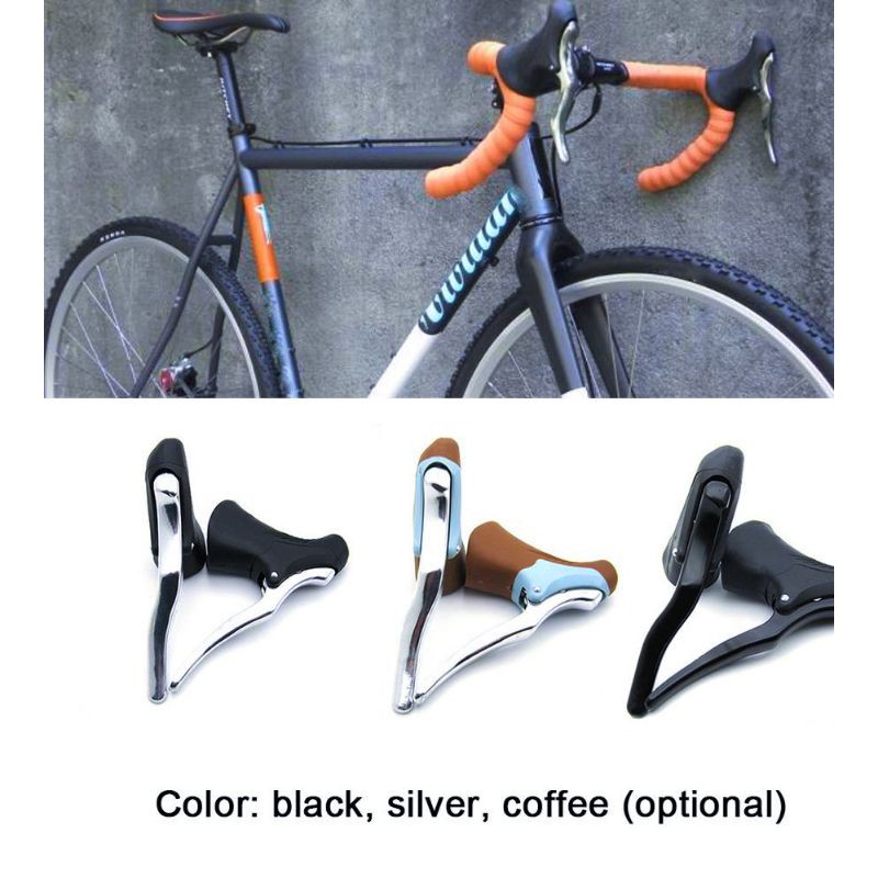 Sepasang Caliper tuas Rem Roadbike fixie Handle Rem Sepeda road bike jadul Sepasang Handle Rem Alumi