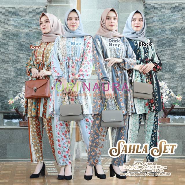 SAHLA SET SETELAN PANT DAN TUNIK BY ORI NAURA