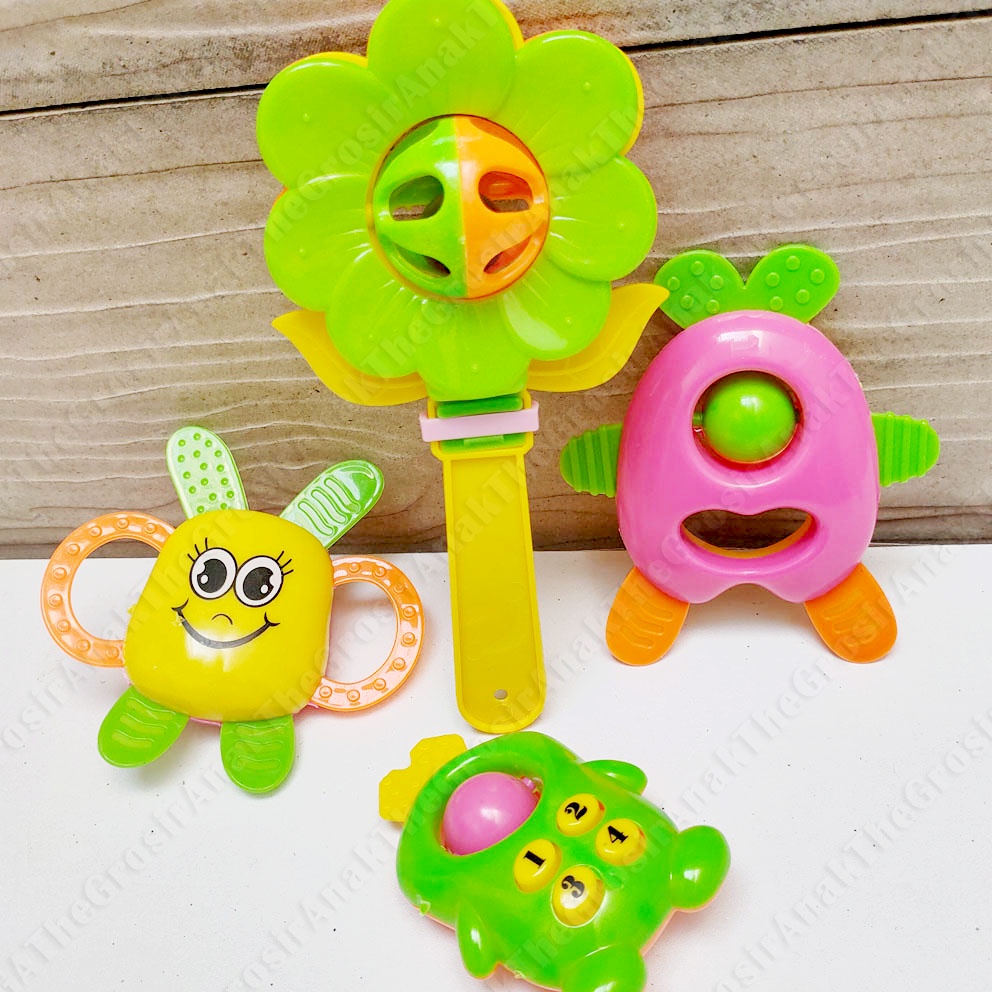 RATTLES LOVELY BABY MAINAN BAYI RATTLE KERINCINGAN BENTUK BUNGA LEBAH