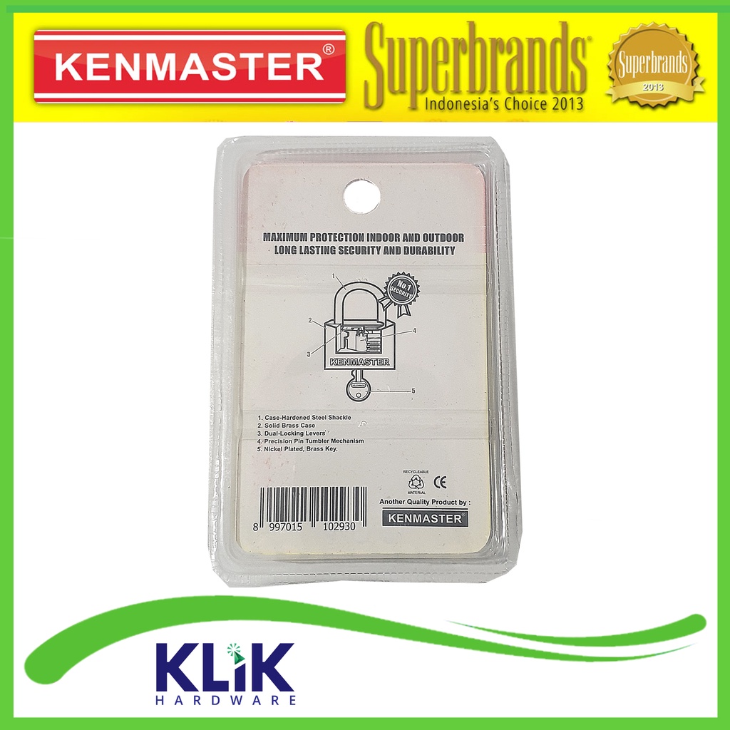 Kenmaster Gembok Kuning Pintu Rumah Pagar 50 mm