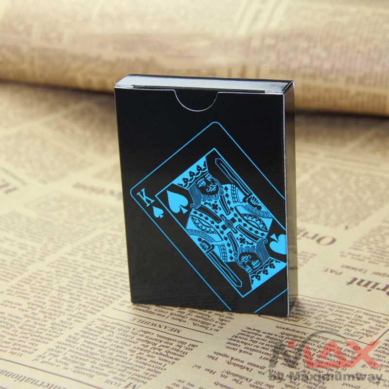 Kartu Poker DEDOMON Kartu Remi Plastik Anti Air Waterproof Profesional awet tahan lama berkualitas kartu bridge Blackjack Quality Gold Blue Waterproof PVC Plastic Magic Playing Card Set Durable Poker Board Game Texas Magic Box-packed