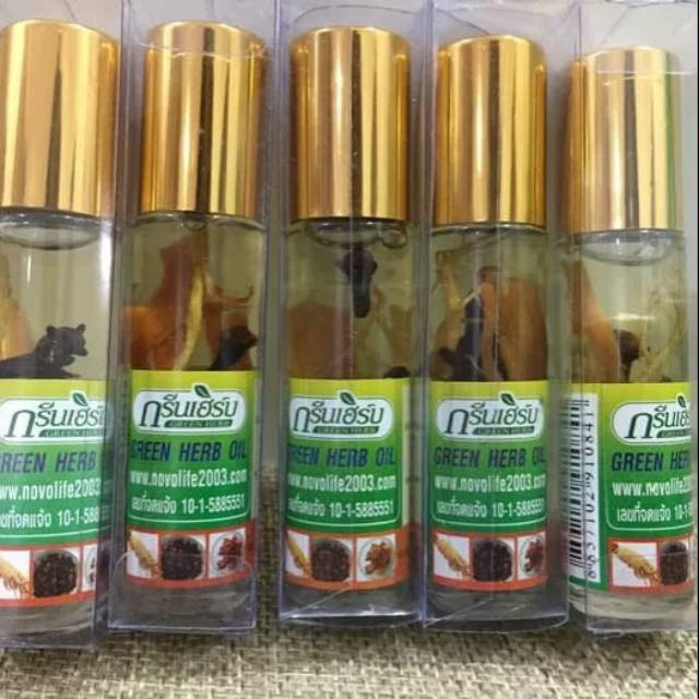 [COD] Minyak Angin Aroma Terapi Herbal Meredakan Sakit Kepala &amp; Menghilangkan Rasa Mual dan Pusing GREEN HERB OIL Original Thailand