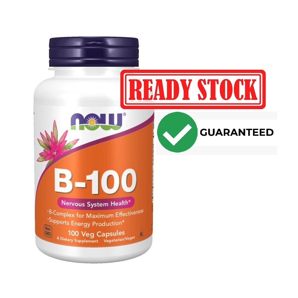 NOW B 100  Vit B100 Vitamin B-100 Veg Caps