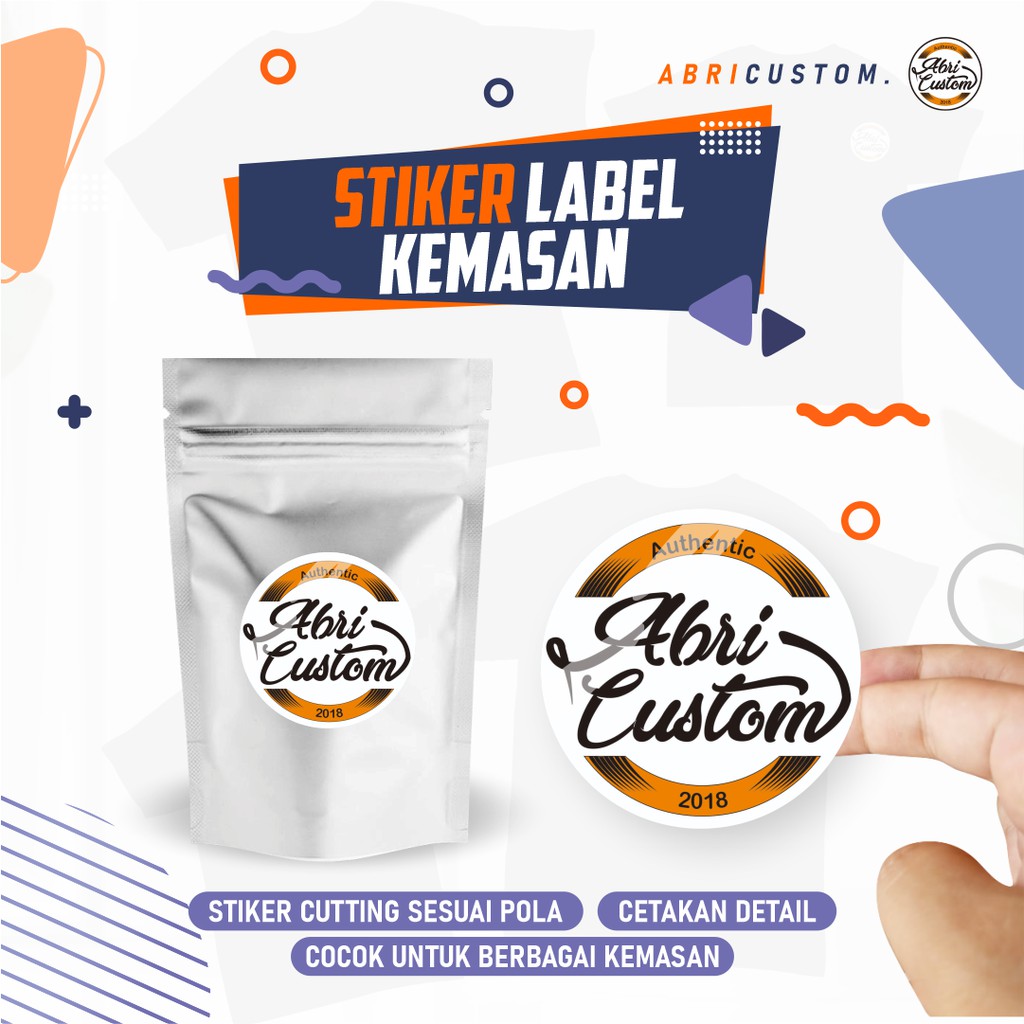 

CETAK STIKER LABEL KEMASAN / LABEL USAHA MAKANAN, A3 CHROMO + CUTING MURAH