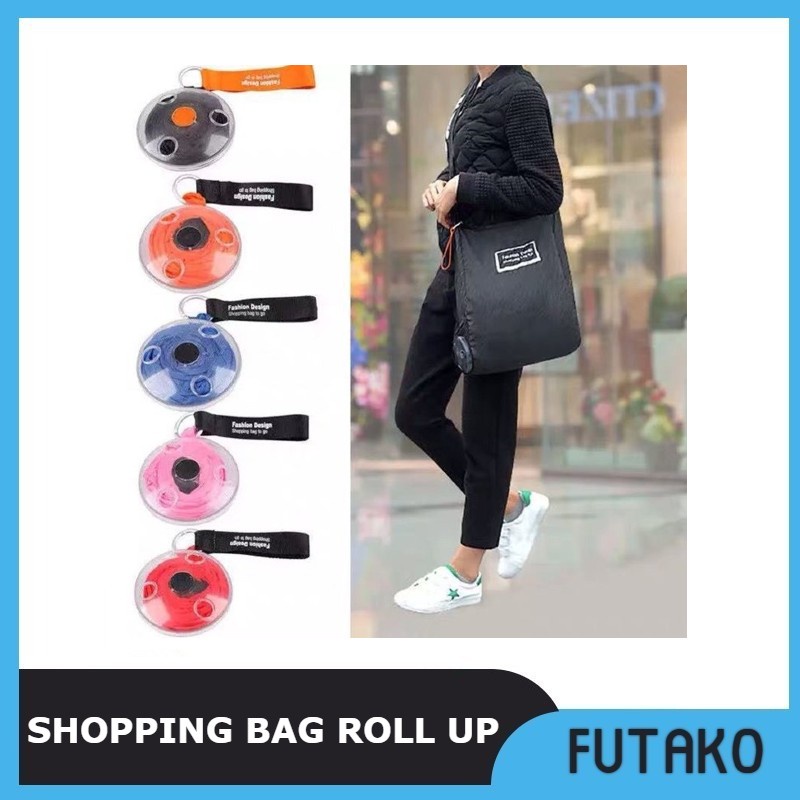 FUTAKO Shopping Bag Roll Up / Tas Gulung Praktis / Tas Kantong Belanja