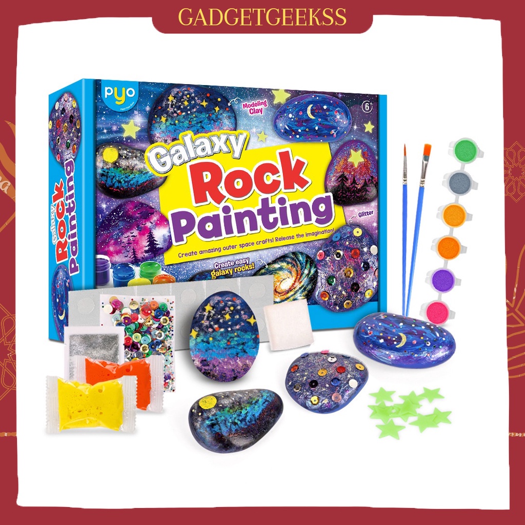 Milky Way Stone Painting Set Mainan Lukis 3D Edukasi Mewarnai