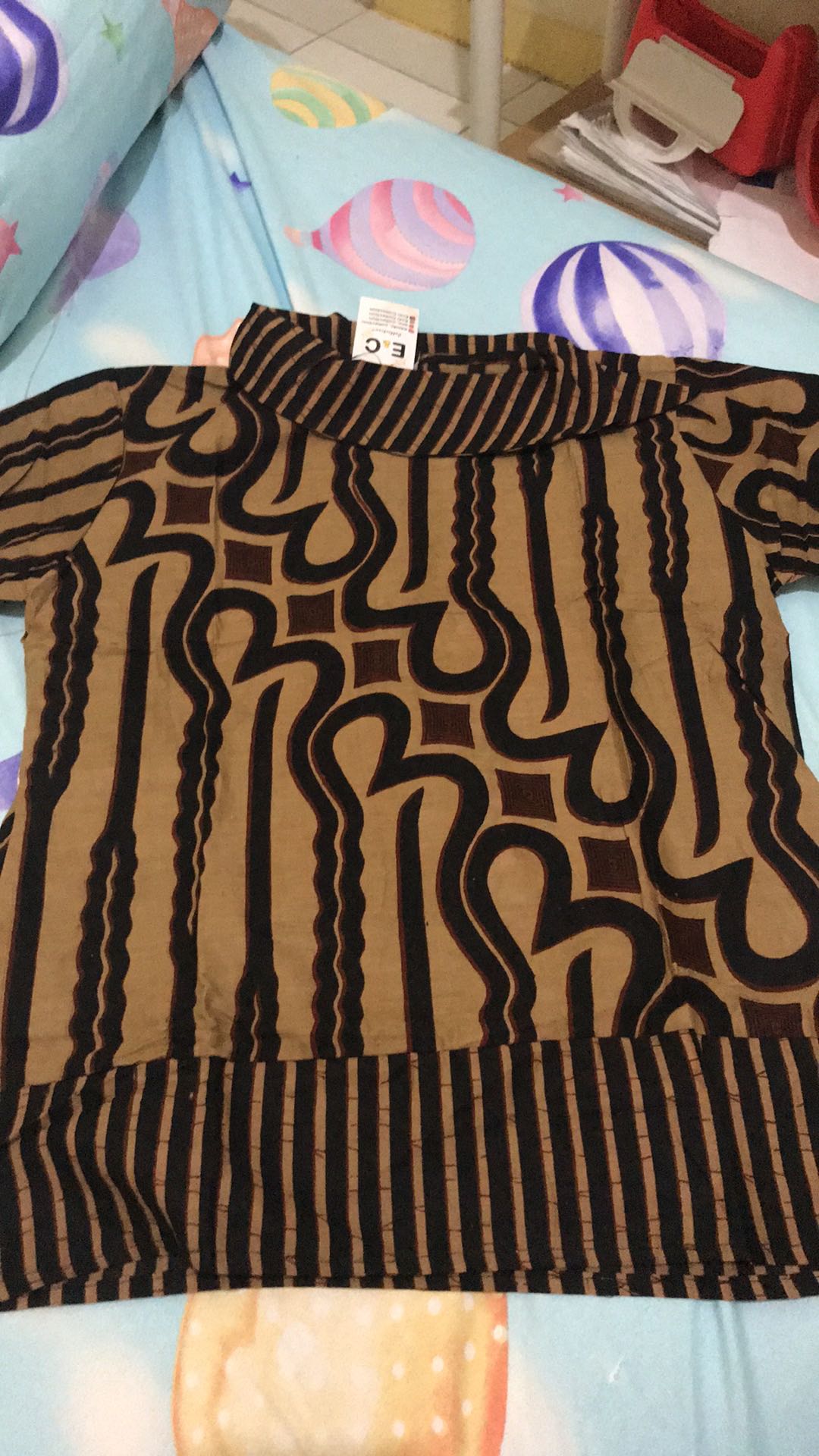 Couple Batik Kerah Shawl Garis Modern  - Atasan Batik Wanita -hem Batik Pria - S-m-l-xl-xxl-3l-4l-5l