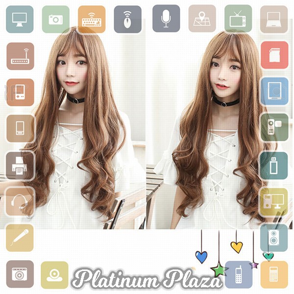 FYNHA Wig Rambut Palsu Model Wavy 65 cm - 131 - Brown`FYD7Z4-