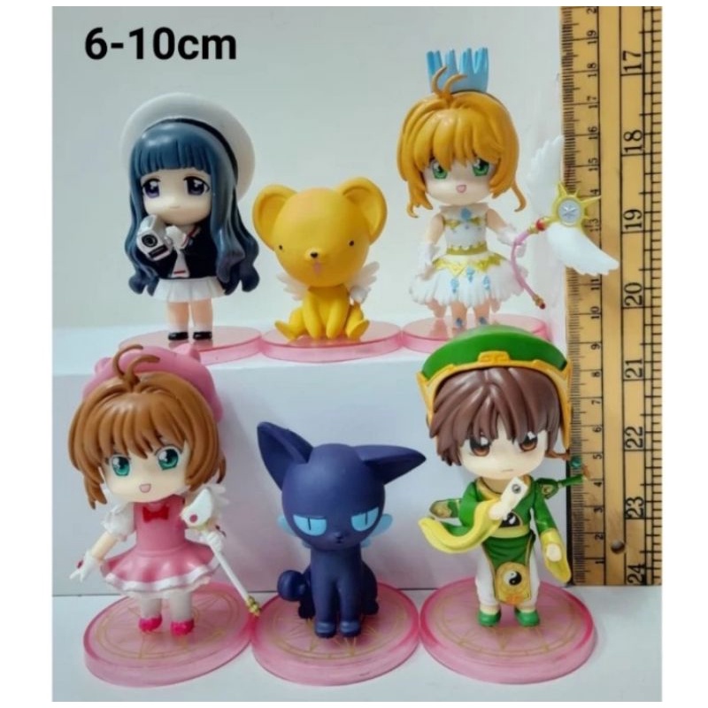 sakura kinomoto sakura Li syaoran cerberus tomoyo daidouji 6pcs set action figure