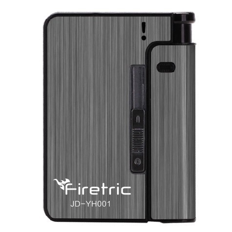 Kotak Rokok Fashion Bungkus Metal Case with Lighter Korek Api Slot Firetric