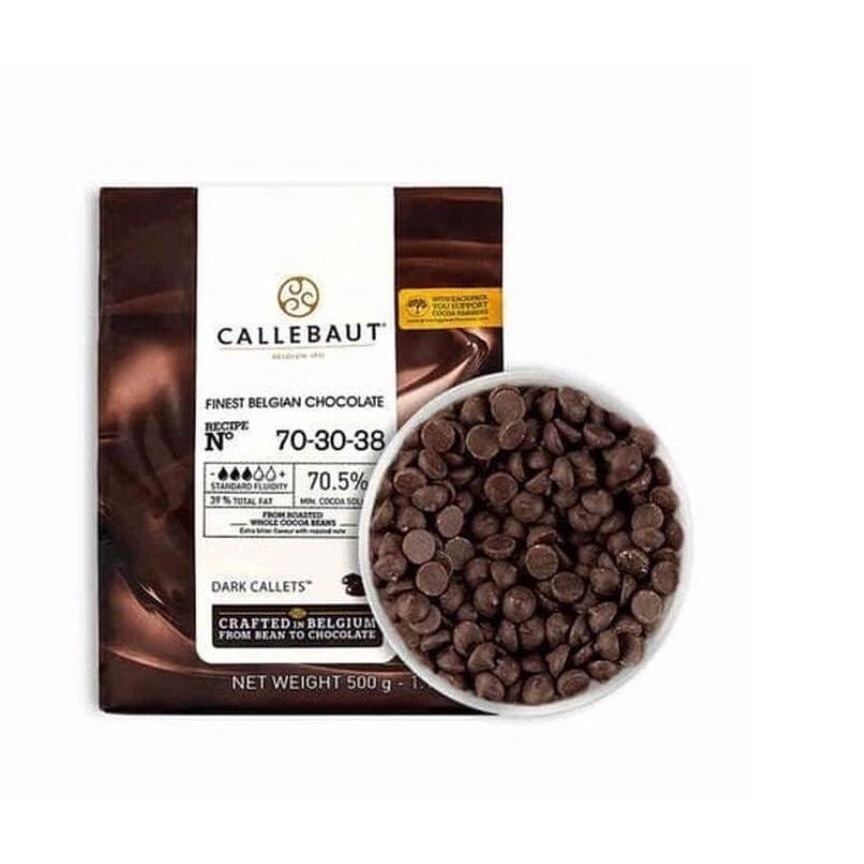 

Barey Callebaut 70-30-38 Dark Chocolate Callets Rep 1kg - Chocolate Couverture 70% -