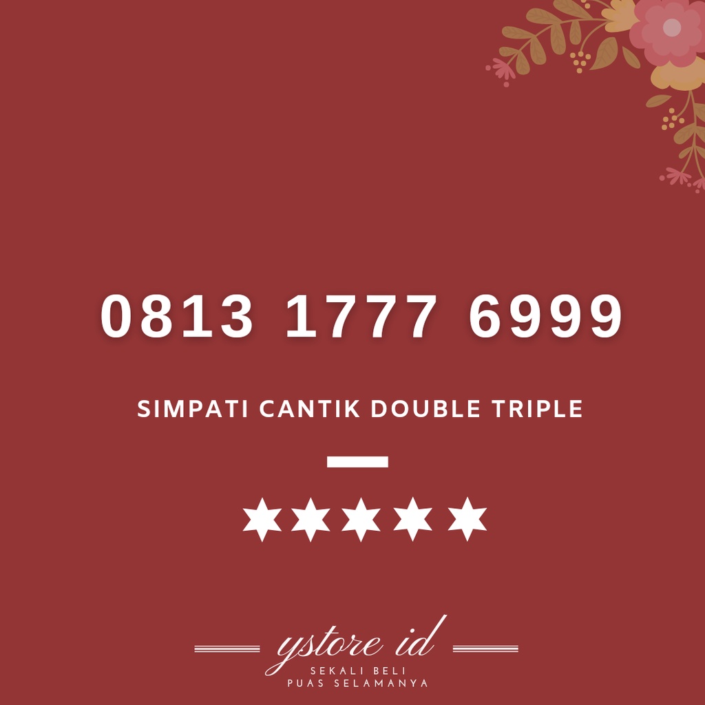 Double Triple | NOMOR CANTIK SIMPATI 999 KARTU PERDANA TELKOMSEL PRABAYAR 4G NOMER UJUNG EKOR 777 99