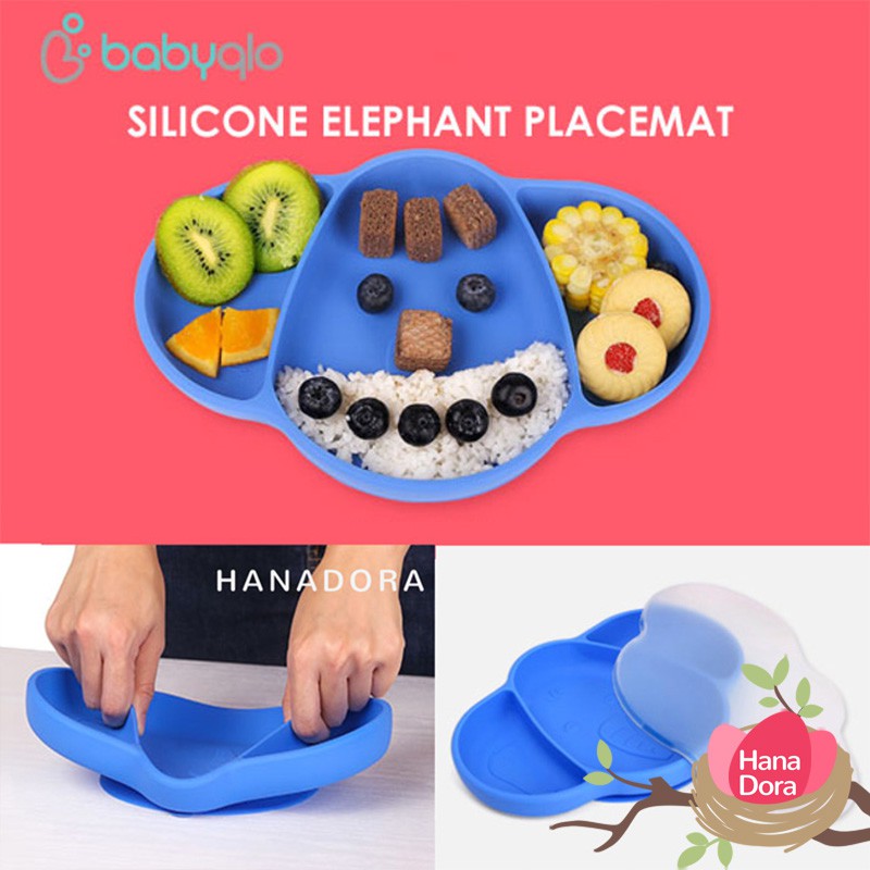 Babyqlo Silicone Baby Placemat Elephant PL8007 - Alas Makan Bayi