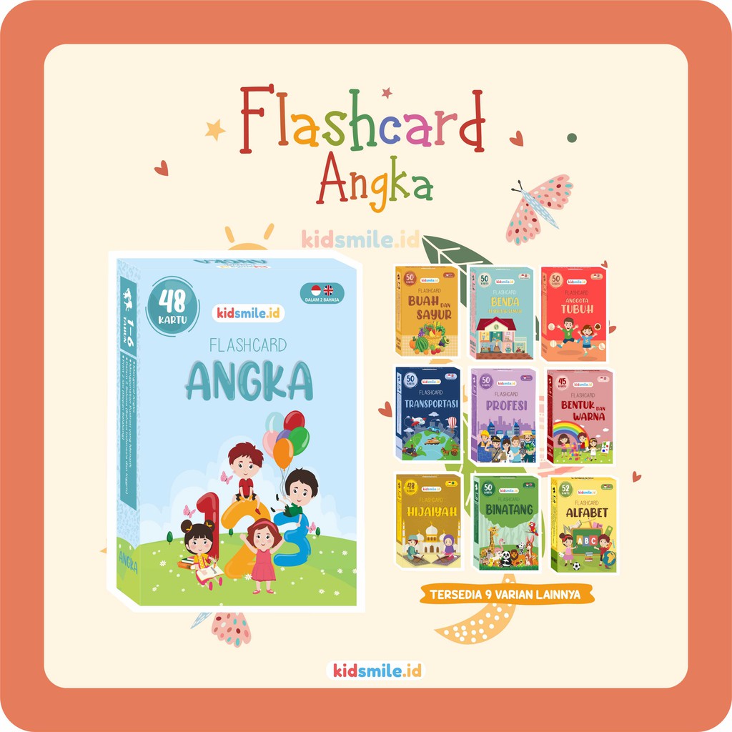 Flash Card Kidsmile ANGKA Flashcard Kidsmile Mainan Edukasi Anak Flashcard Anak Flash Card Anak