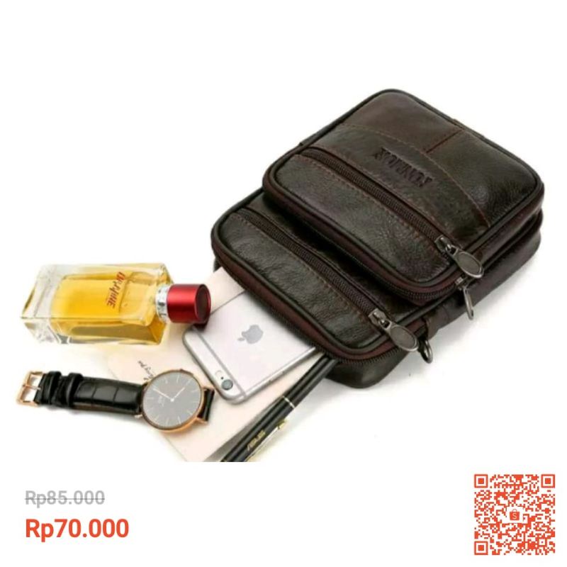 Tas Kulit Selempang Tas pinggang fornmor k-890