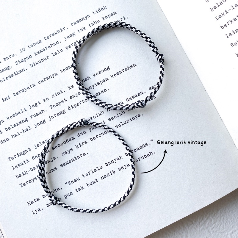 gelang tali pria/gelang polos/GELANG LURIK HITAM