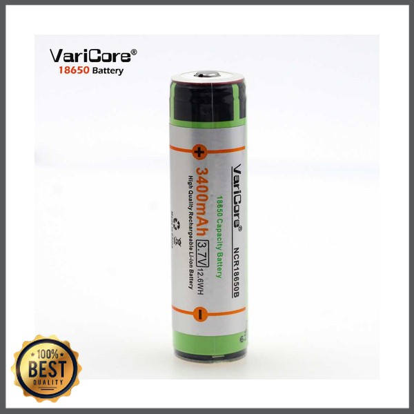 TG-BB053 VariCore 18650 Rechargeable Li-ion Battery 3400mAh 3.7V Button Top