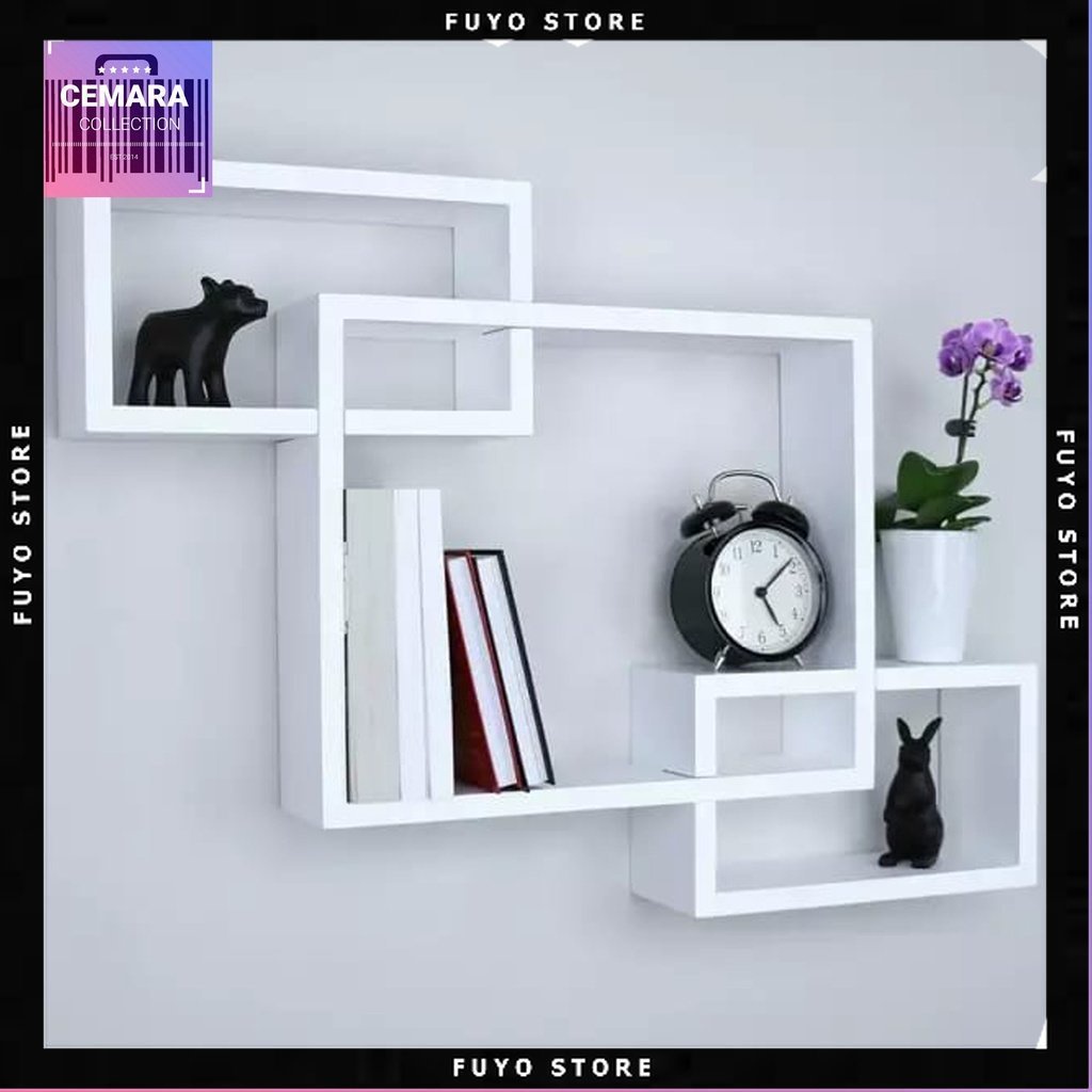 CMRRK - Rak Kotak Gantung Dekorasi Set / Rak Buku / Rak Dekorasi / Rak Gantung / Rak dinding / Rak G