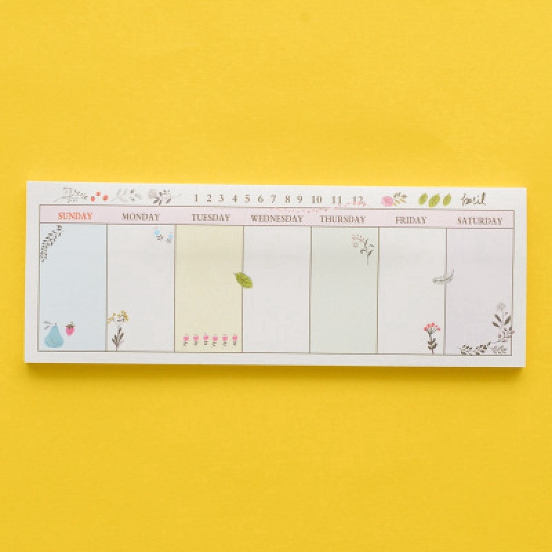 Weekly Plan Paper Scrapbooking Stickers Sticky Note Stationery School Supplies Pupils Office