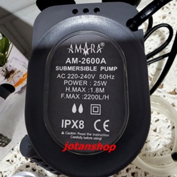 AMARA AM 2600 A AM2600A 2600A Mesin Pompa celup Power Head Aquarium Aquascape powerheads