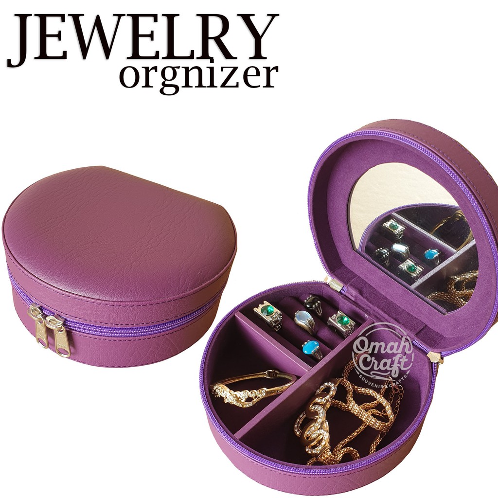 PURPLE FULL - Tempat Peyimpanan Cincin Kalung gelang Emas Jewelry Box and Accesories