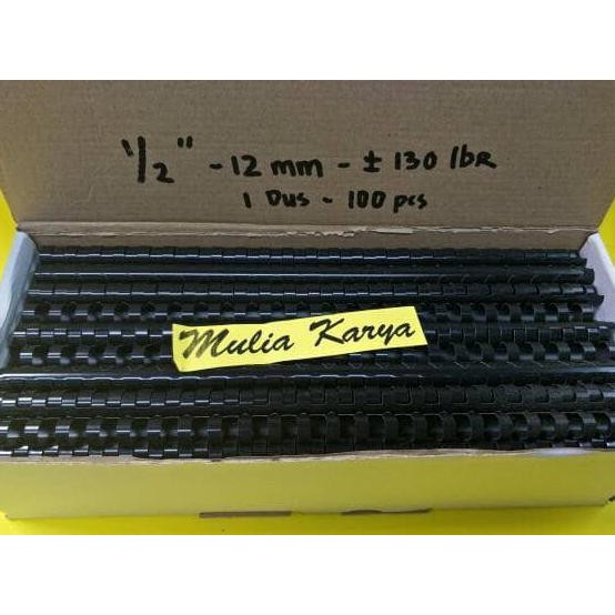 

Spiral Plastik Jilid 1/2 " - 12 mm Folio 23 Lubang isi 100 pcs
