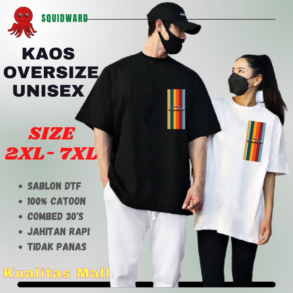 Kaos Oblong TShirt Pakaian Karung Jantan Pria Wanita Couple Cewek Cowok Unisex Jumbo Fashion Bigsize