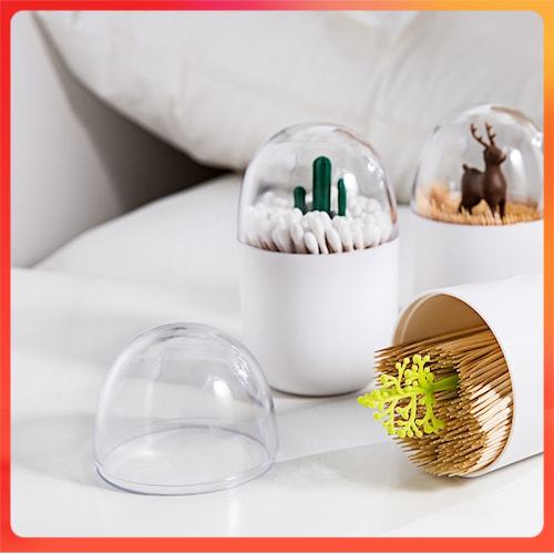 CTTN Tempat Penimpanan Tusuk Gigi Cutton Bud Korek Kuping Toothpick Storage Portable Unik Aesthetic 