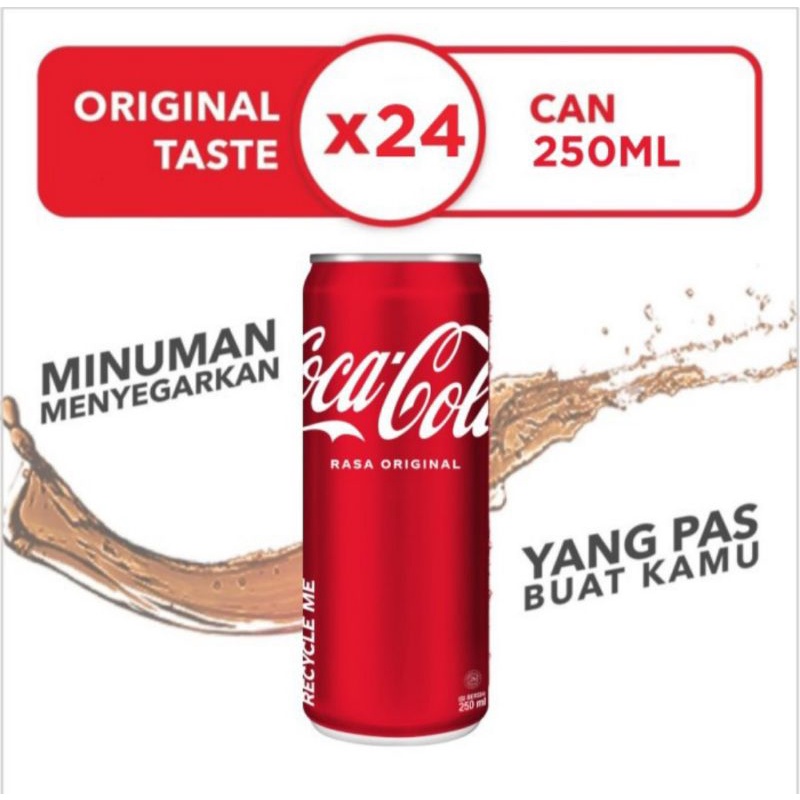 

COCA COLA 250ML X 24 CANS ( KALENG)