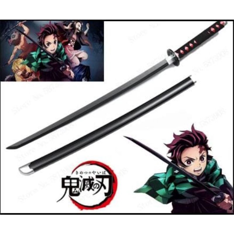 katana kayu tanjiro demon slayer anime kimetsu