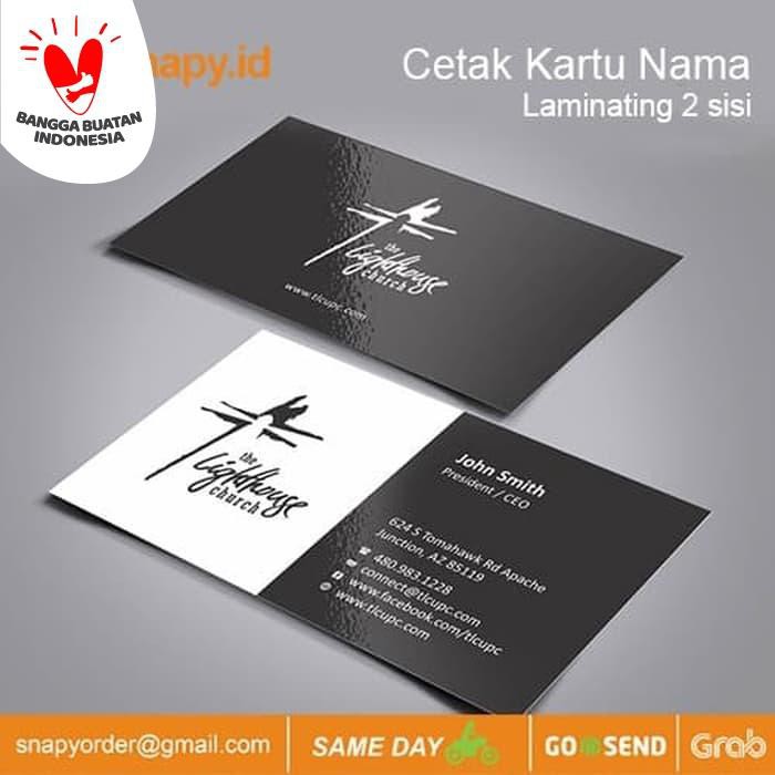 

Kartu Nama 2 Sisi Dengan Laminating - Glossy