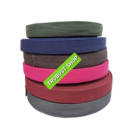 tali webbing tas tali webing bisban lt 2.5cm warna warni jual per roll