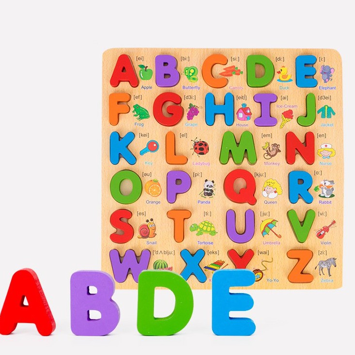 PUZZLE KAYU EDUKASI  | ALPHABET ANGKA HIJAIYAH HEWAN GEOMETRI BENTUK | PUZZLE ANAK-3D Upgraded Surat