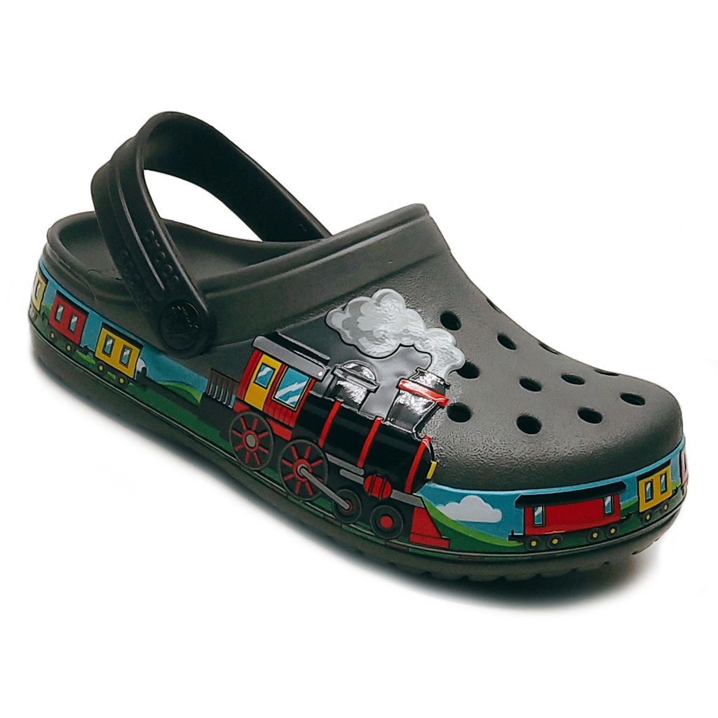 Crocs Kids Funlab / Train / Spiderman / Sandal Anak Karakter / Sandal Anak / Sandal Anti Licin / Sandal Lucu