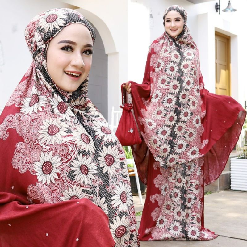 Termurah grosir tanah abang|| MUKENA BALI DEWASA JUMBO KATUN RAYON MOTIF | CIARA LESTIA POLKA