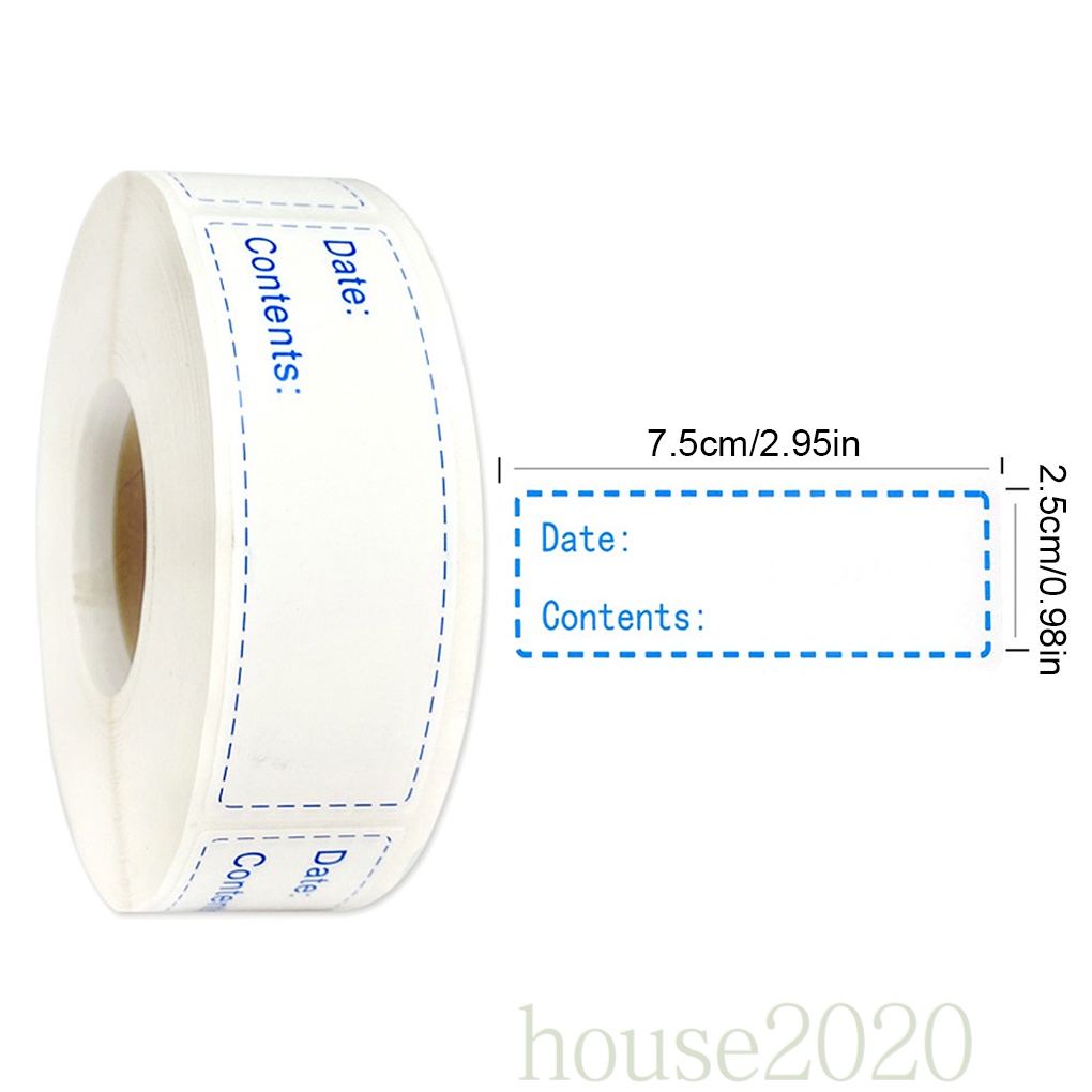 [HOUSE2020]150pcs/roll Date Sticker Roll Refrigerator Date Content Label Removable Kitchen Food Storage Sticker, Blue