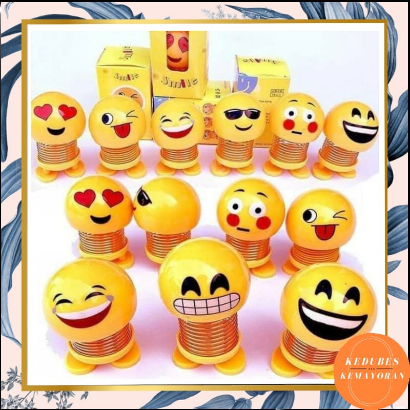 Boneka Perr Goyang LED  Kepala Emoticon Emoji  Spring 