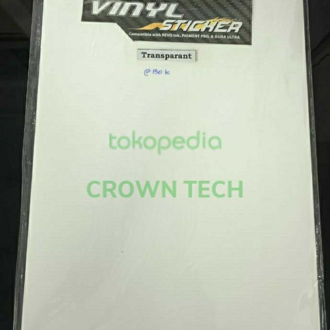 

sticker vinyl transparant A4. 50 micron.