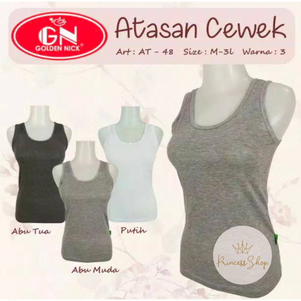 Singlet Wanita Katun Golden Nick Kaos Dalam Wanita Tanktop