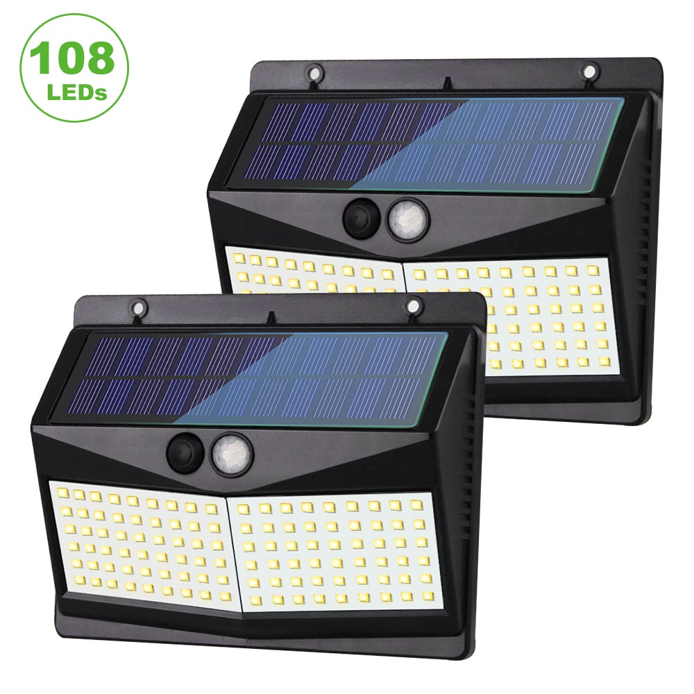 Lampu Solar Panel Sensor Gerak Outdoor Waterproof 108 LED SJ025