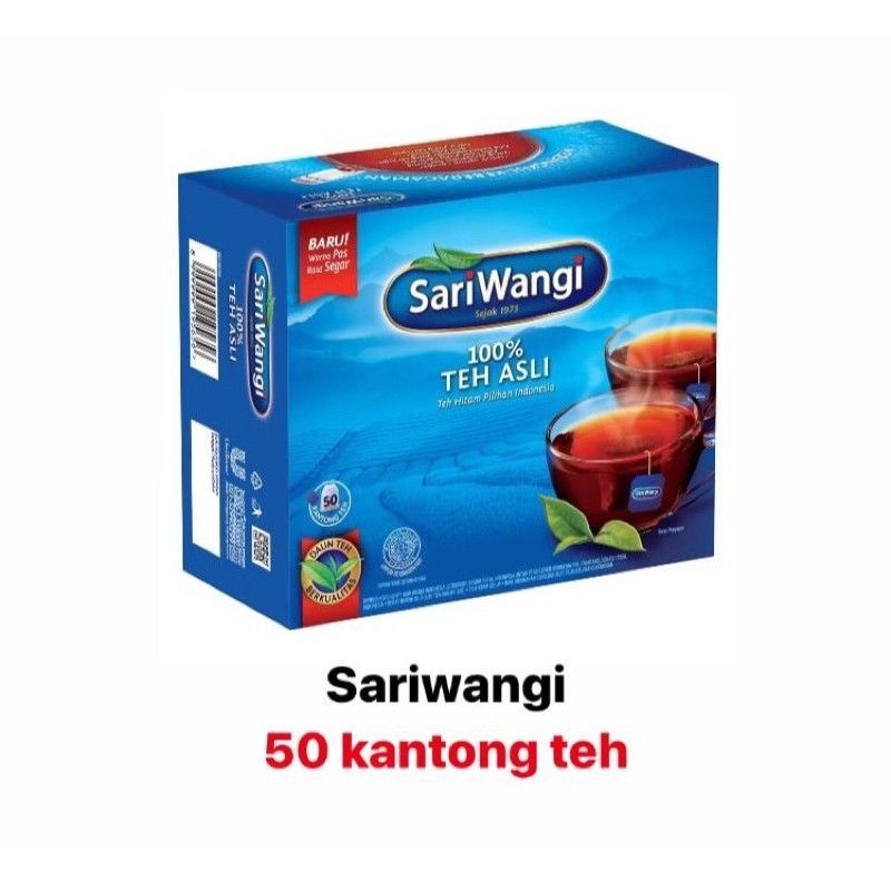 Sariwangi Sarimurni Teh Celup isi 25 / 30 / 50 kantong Sari wangi Teh hijau mawar jahe melati
