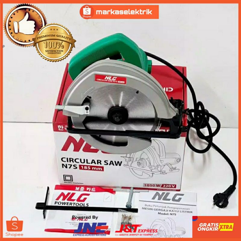 MESIN POTONG KAYU SIRCULAR SAW 7in N7S Merk NLG EXTRA mata 1bh 7x24t
